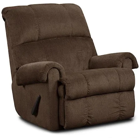 Casual Rolled Arm Recliner